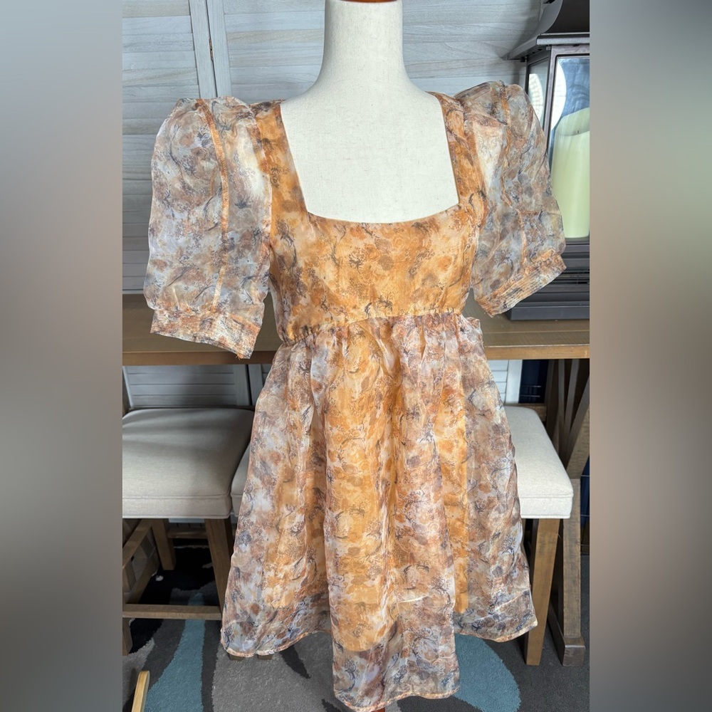 En Saison Orange Multicolored Mini Dress - Picture 2 of 16